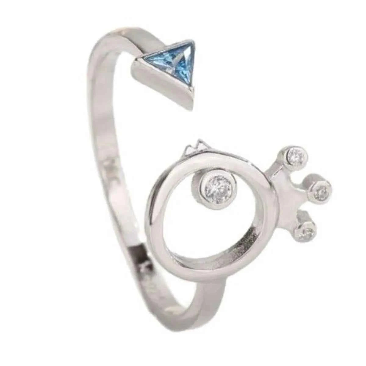 925 Sterling Silver Inlaid Zircon Ring