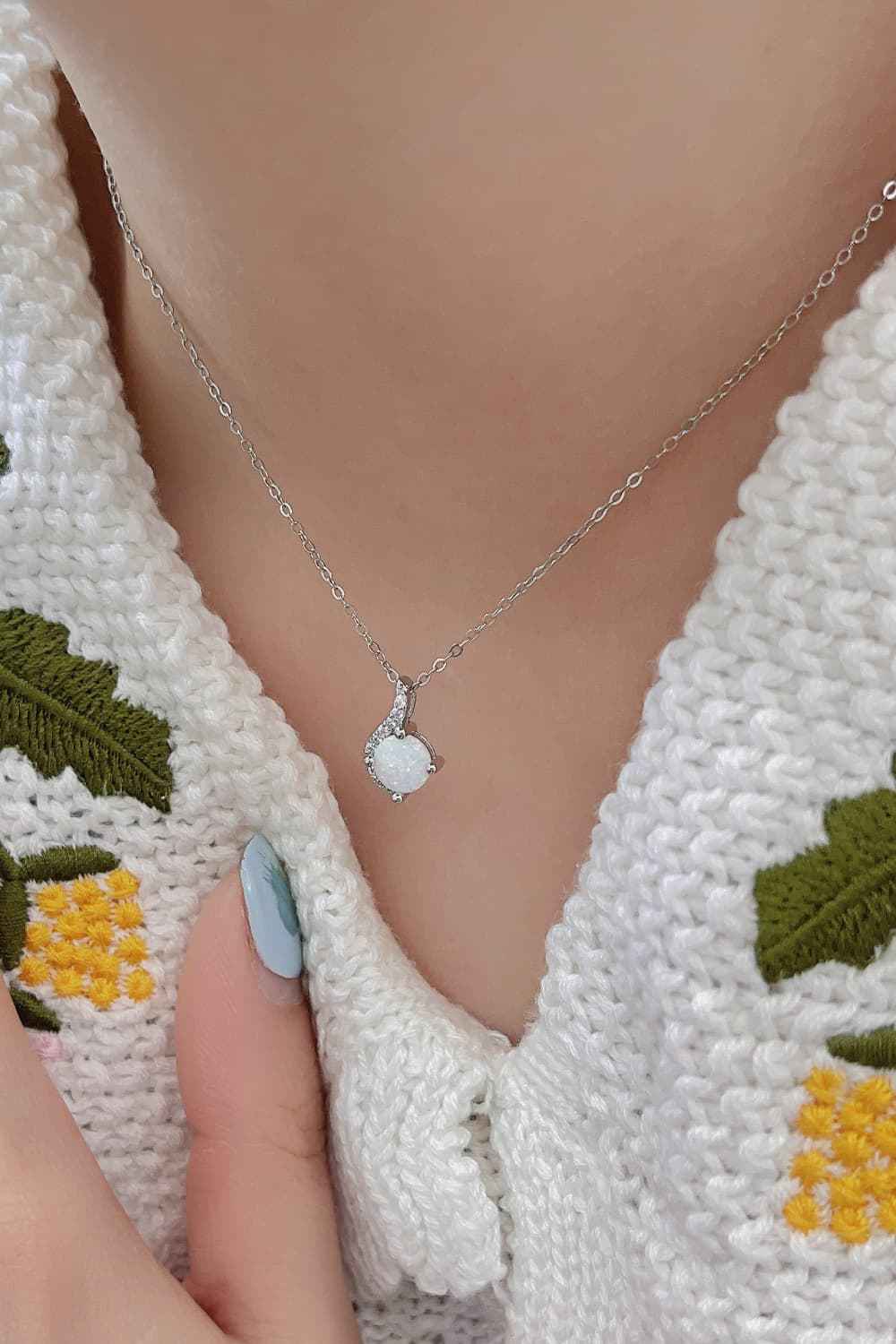 Sweet Beginnings Opal Pendant Necklace