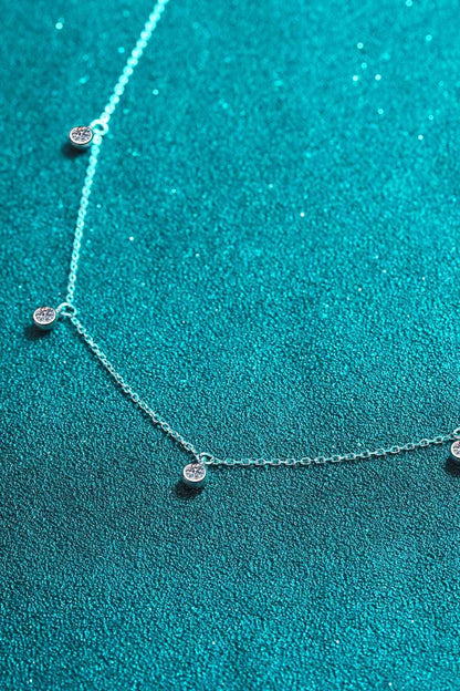 Moissanite Rhodium-Plated Necklace