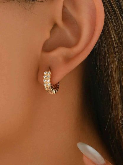 Inland Zircon Hoop Earrings