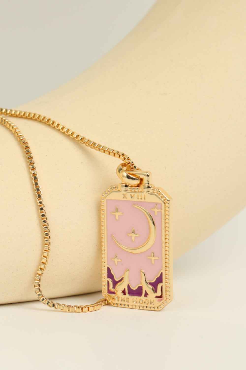 Tarot Card Pendant Copper Necklace