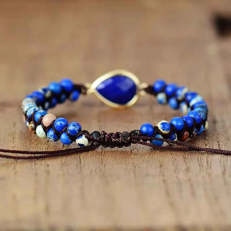 Handmade Teardrop Shape Beaded Bracelet