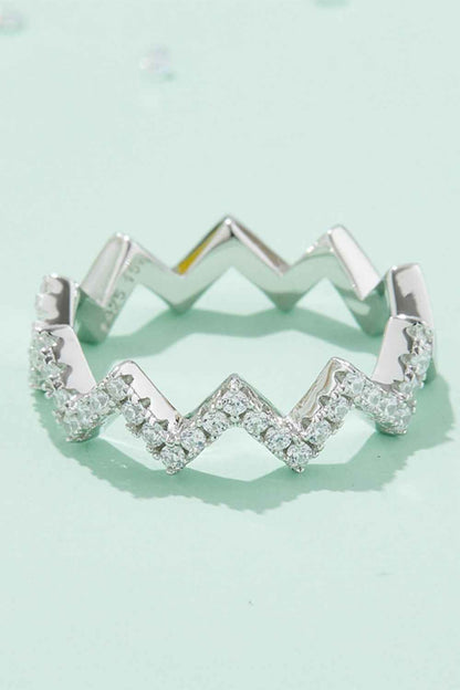 Moissanite Wavy Band Ring