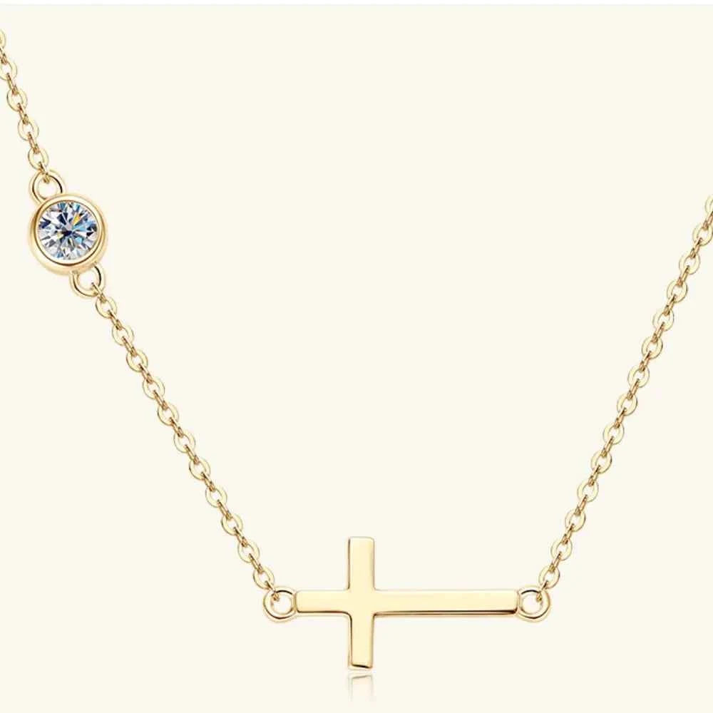 Cross 925 Sterling Silver Moissanite Necklace