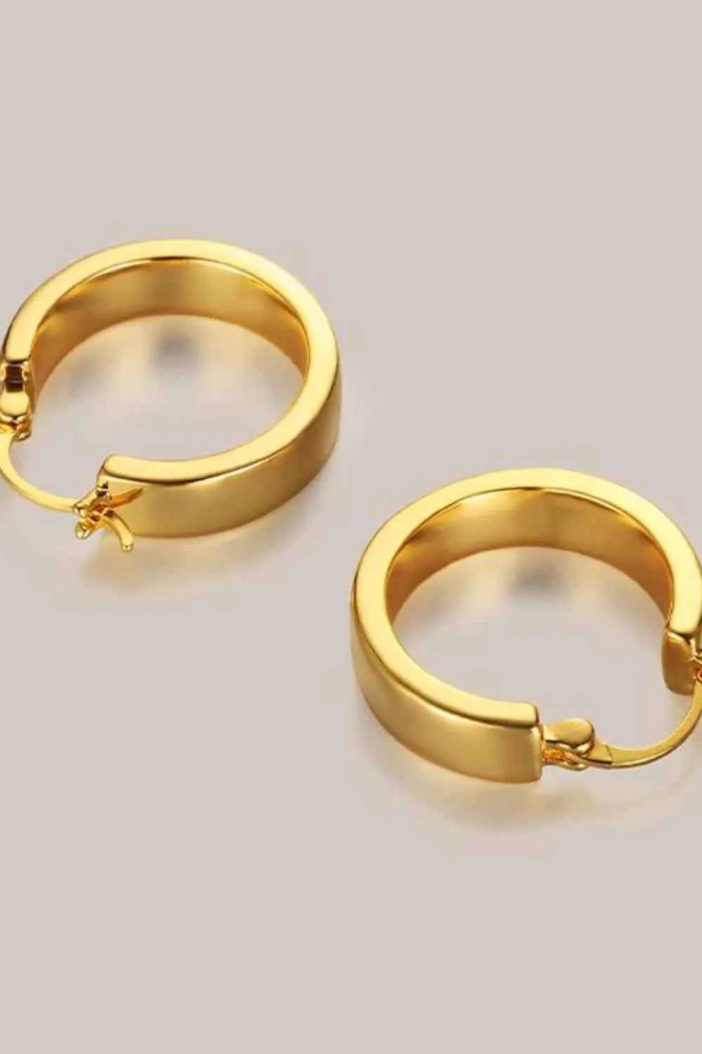 Gold-Plated Brass Huggie Earrings