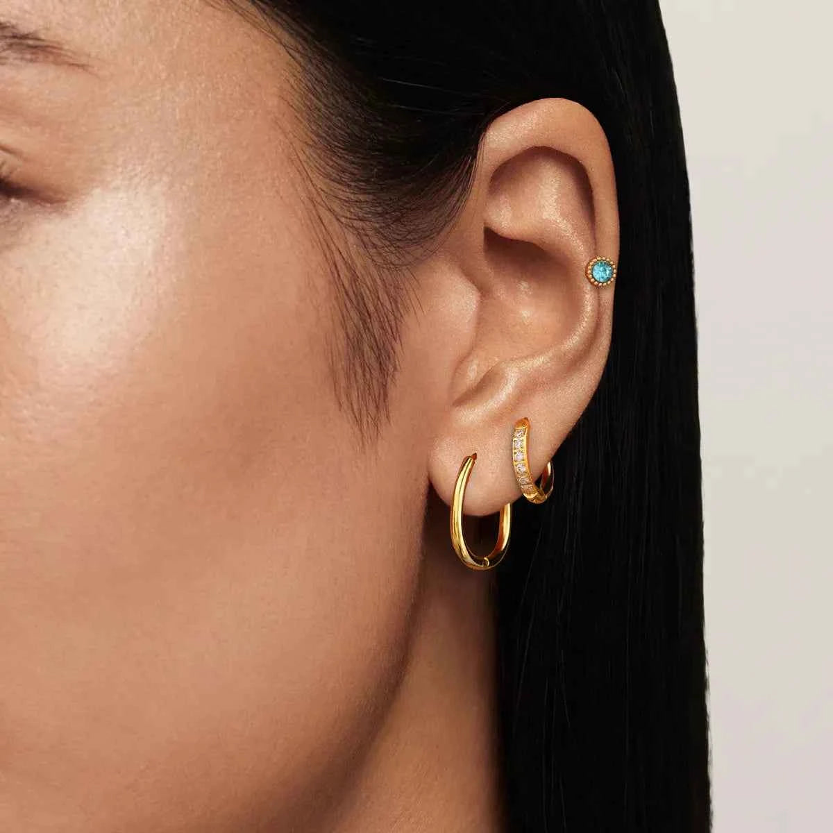 3-Piece 18K Gold-Plated Earrings