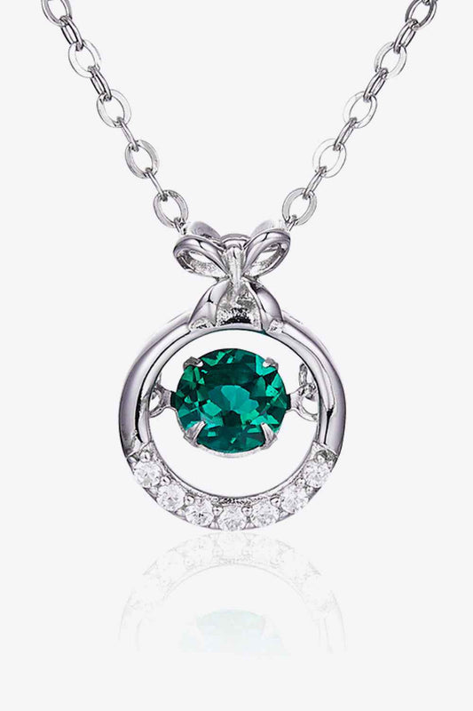 Lab-Grown Emerald Pendant Necklace