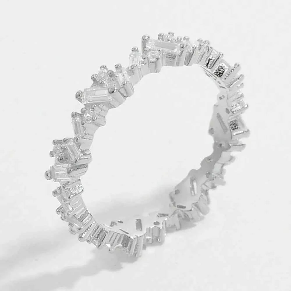 925 Sterling Silver Inlaid Zircon Ring