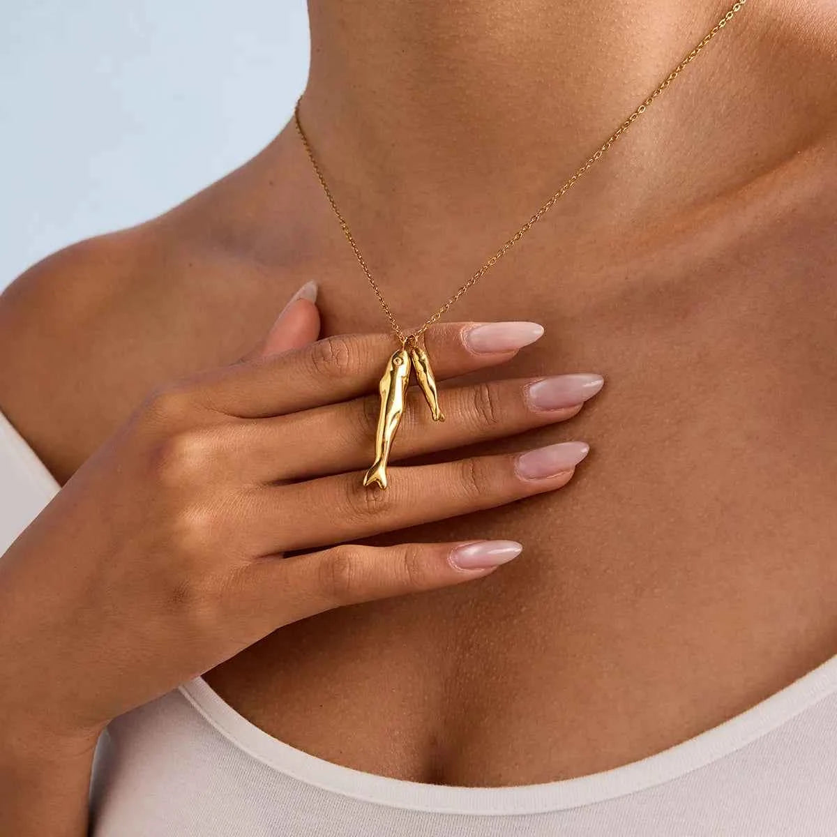 18K Gold-Plated Pendant Necklace