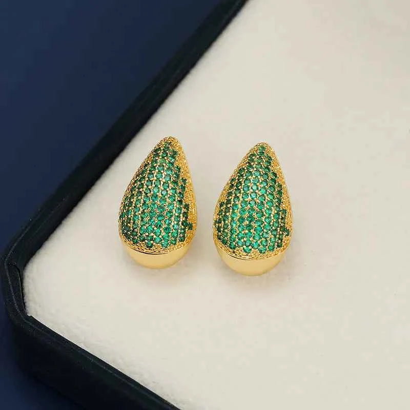 18K Gold-Plated Zircon Teardrop Earring