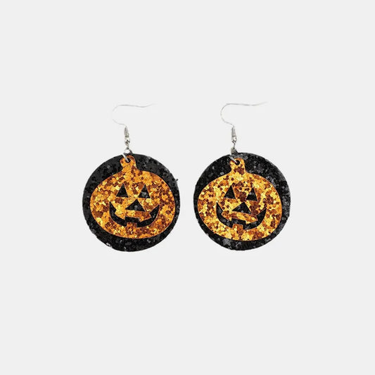 PU Leather Pumpkin Earrings - Mr. Gem & Company