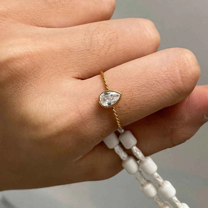 3 Piece Stainless Steel Rhinestone Sunburst Crown Ring