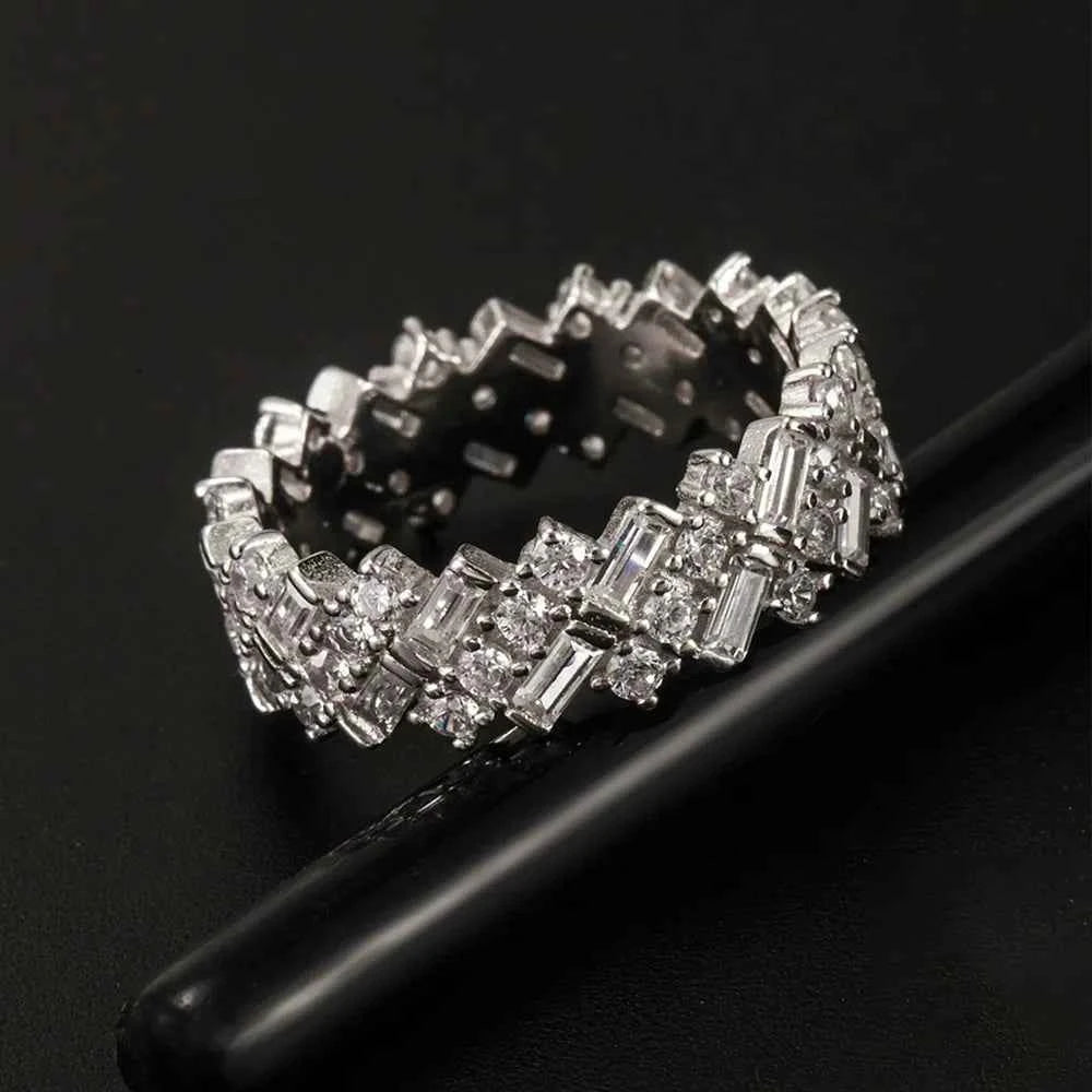 Inlaid Zircon 925 Sterling Silver Ring