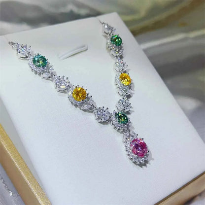 3.5 Carat Moissanite 925 Sterling Silver Necklace