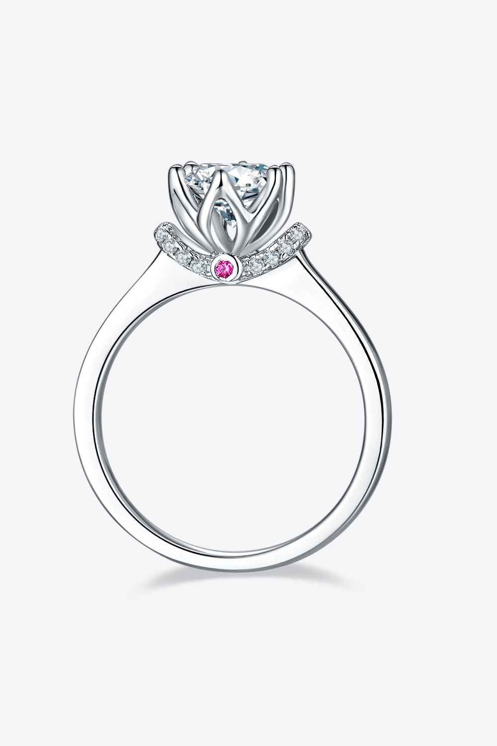 1 Carat Moissanite 925 Sterling Silver Ring