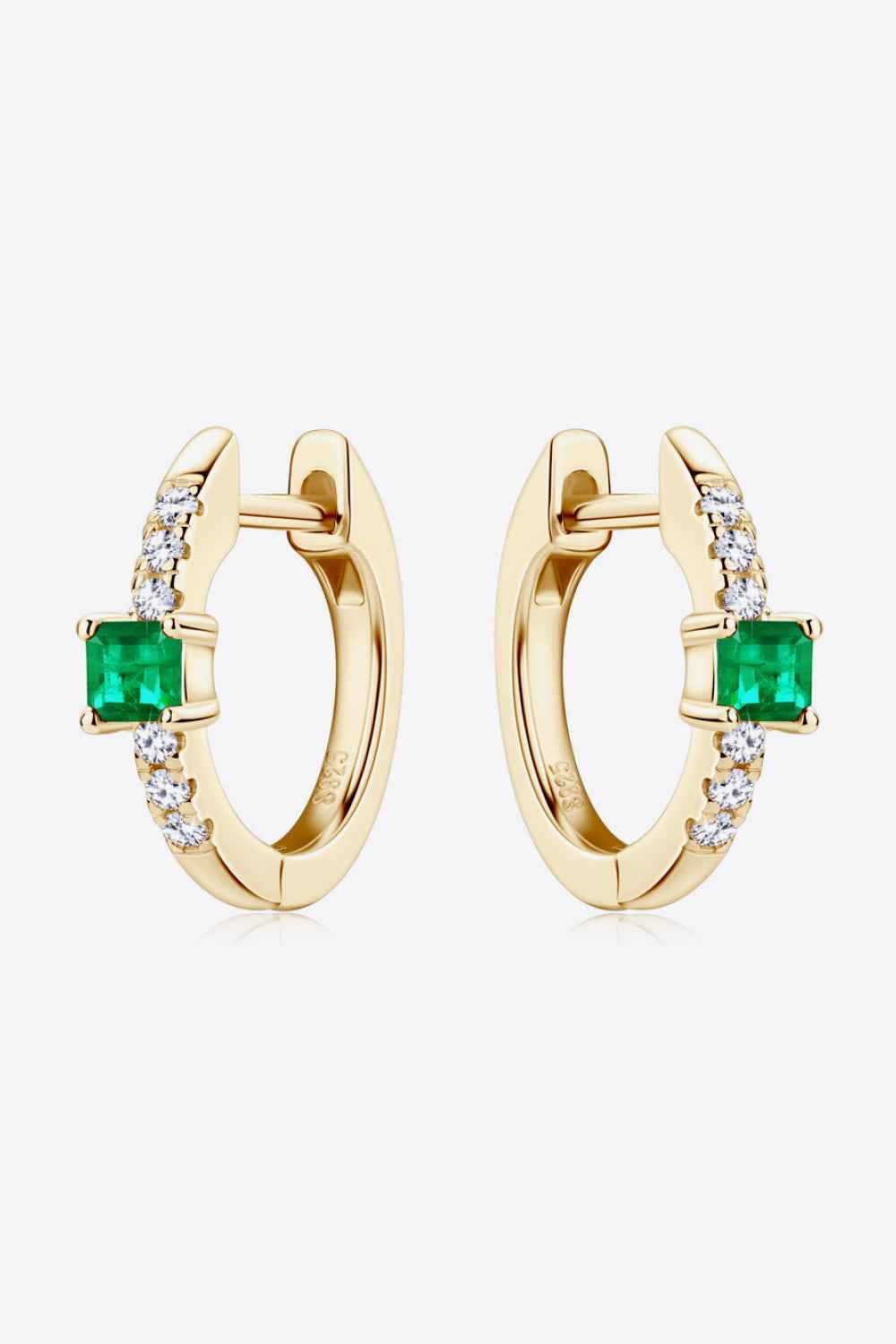 Lab-Grown Emerald Earrings