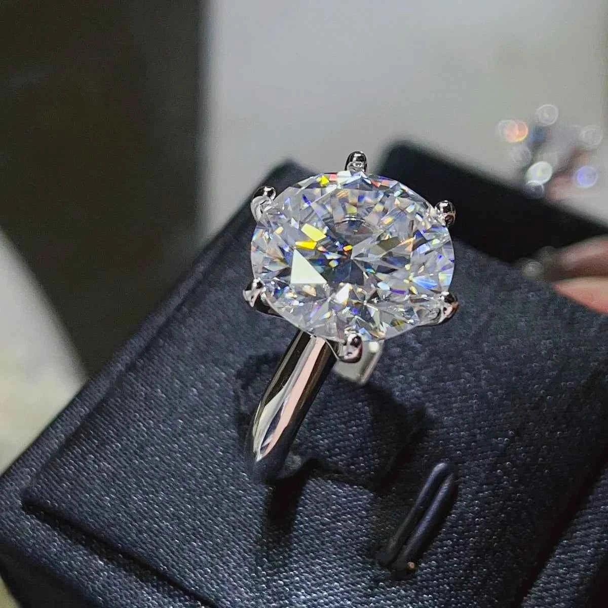 10 Carat Moissanite 925 Sterling Silver Ring