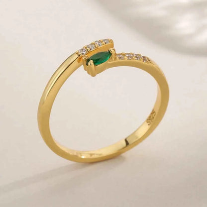 925 Sterling Silver Inland Zircon Open Ring