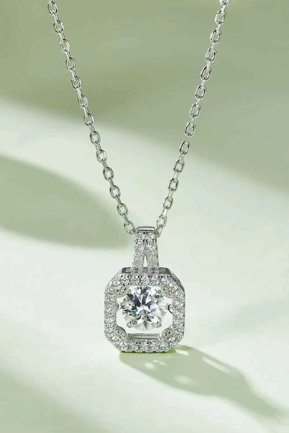 Adored Moissanite 925 Sterling Silver Necklace