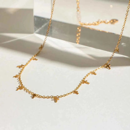18K Gold-Plated Cross Necklace