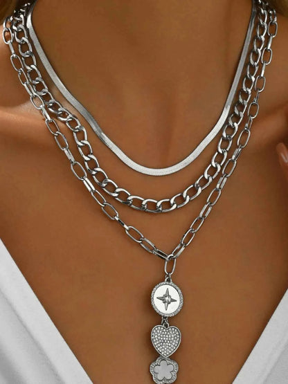 Stainless Steel Layered Necklace