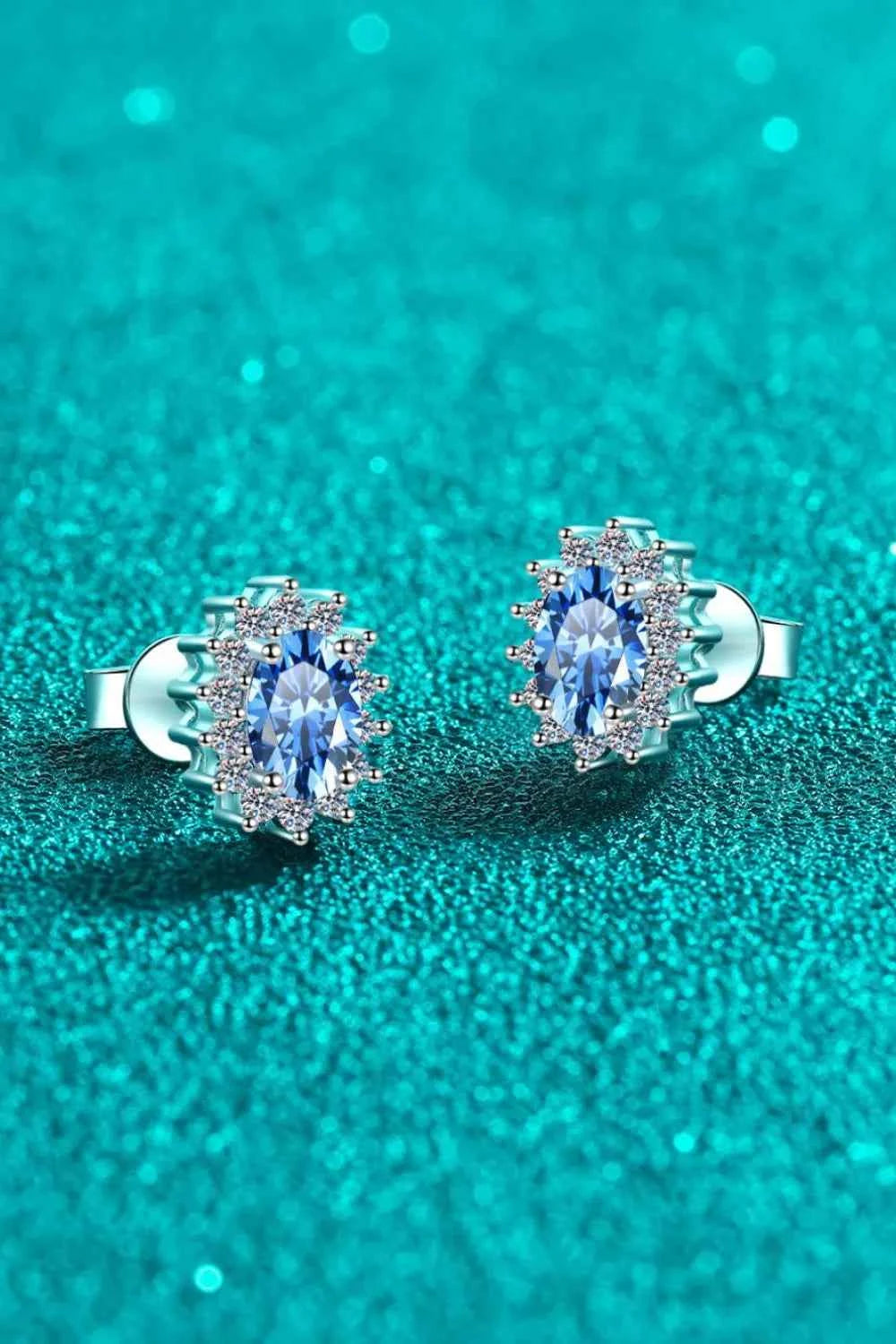 1 Carat Moissanite 925 Sterling Silver Stud Earrings