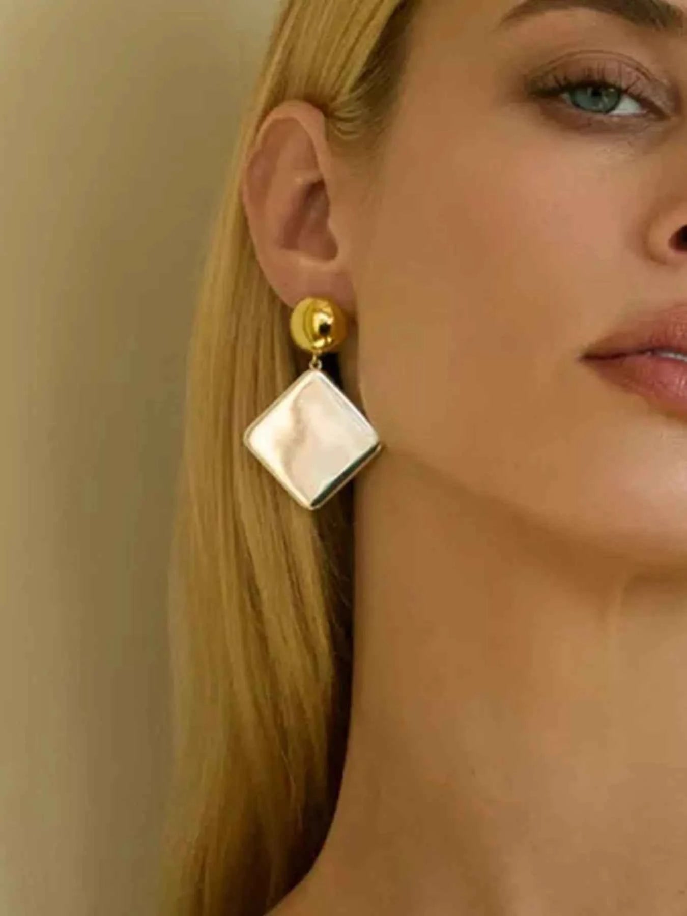 Square Shape Drop Earrings