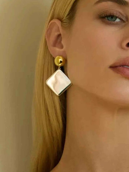 Square Shape Drop Earrings