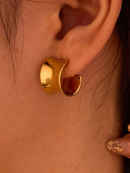 18K Gold-Plated Stainless Steel Geometric Earrings