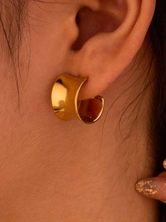 18K Gold-Plated Stainless Steel Geometric Earrings