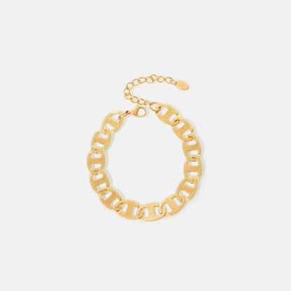 18K Gold-Plated Stainless Steel Chain Bracelet