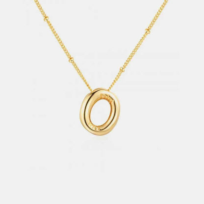 Gold-Plated Bubble Initial Necklace