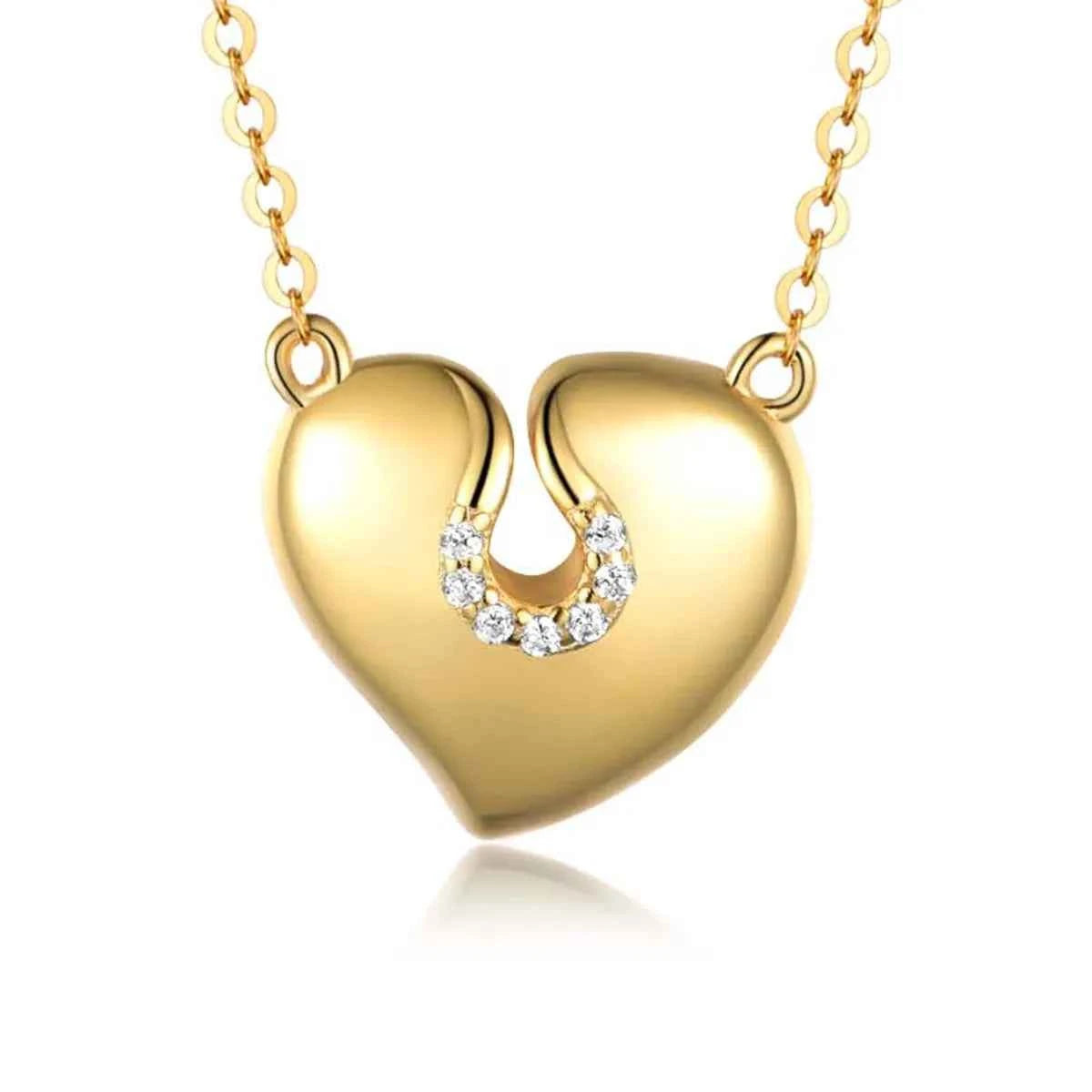Moissanite 925 Sterling Silver Heart Necklace