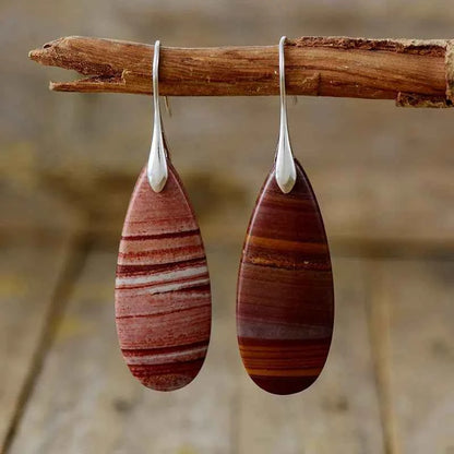 Natural Stone Waterdrop Shape Earrings