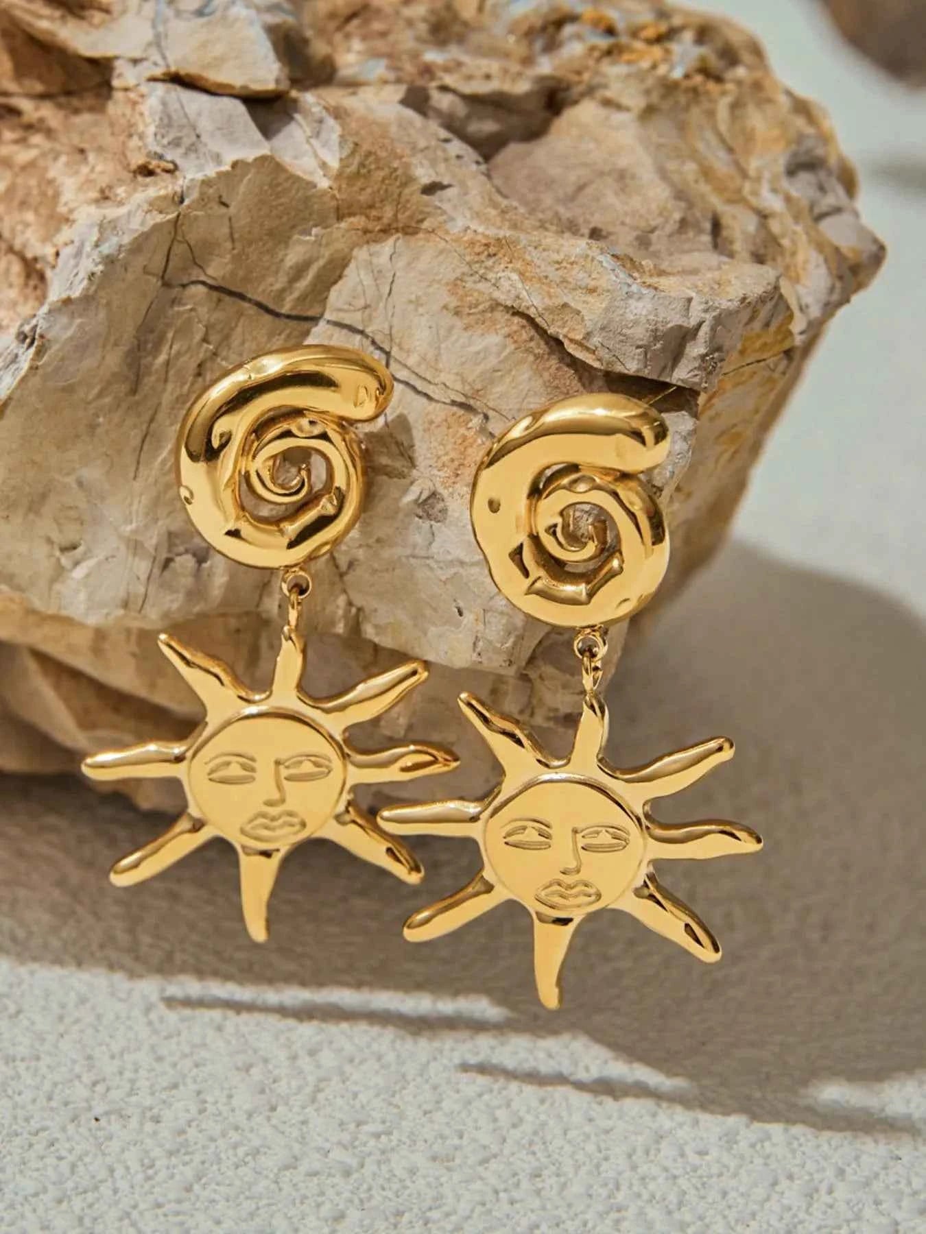 18K Gold-Plated Sun Drop Earrings