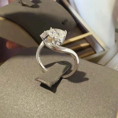 1.3 Carat Moissanite 925 Sterling Silver Irregular Shape Ring