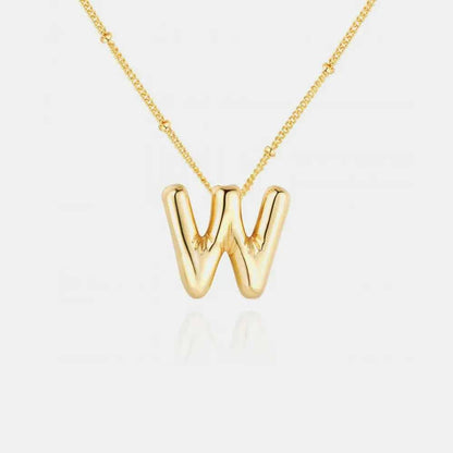 Gold-Plated Bubble Initial Necklace