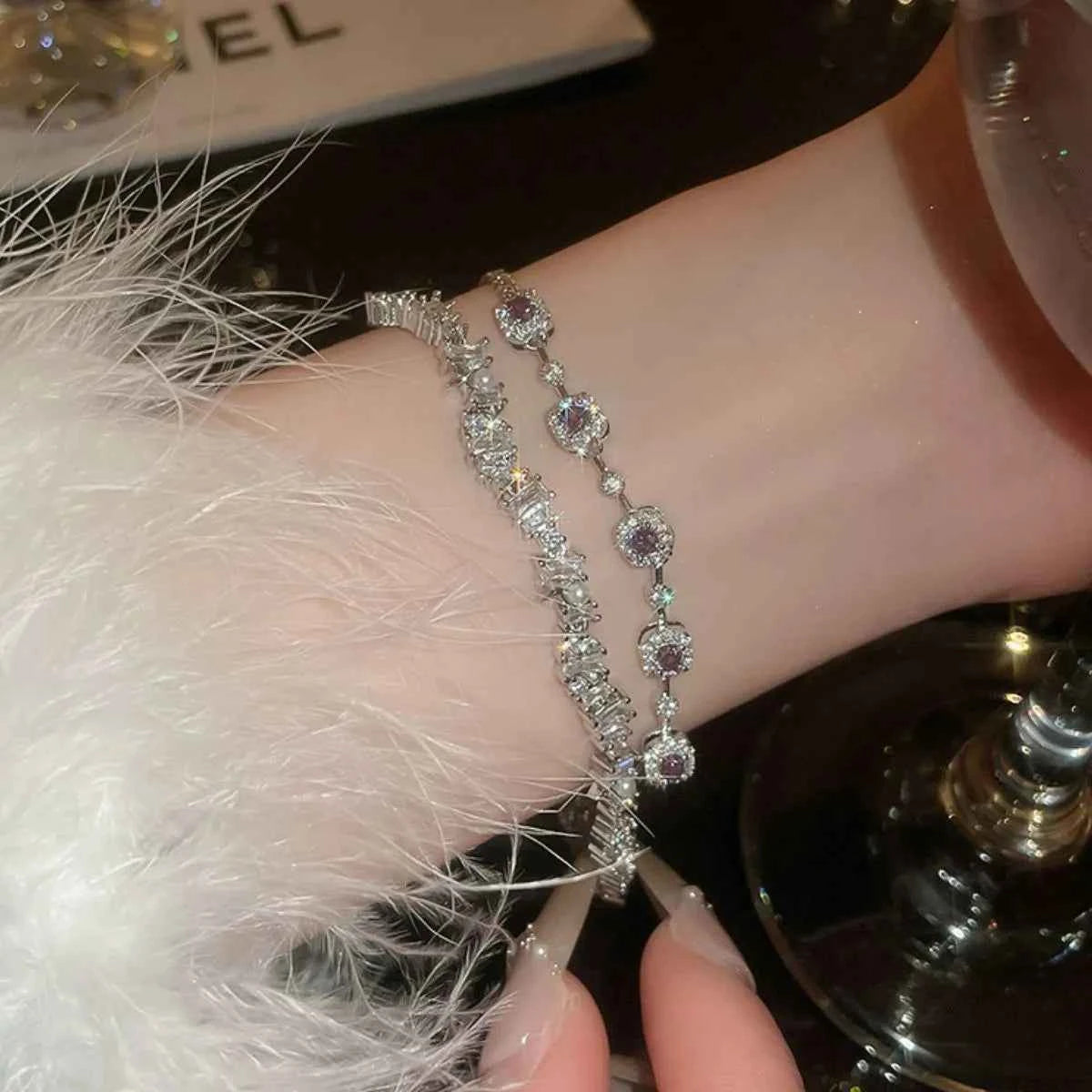 Copper Zircon Bracelet