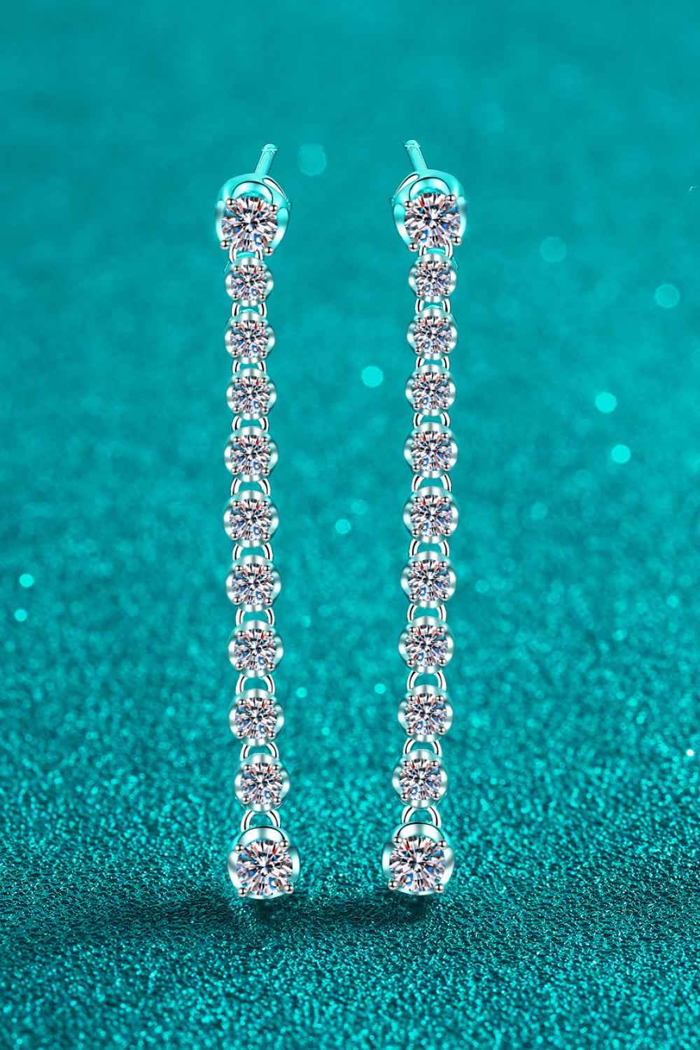 Adored 1.18 Carat Moissanite Long Earrings