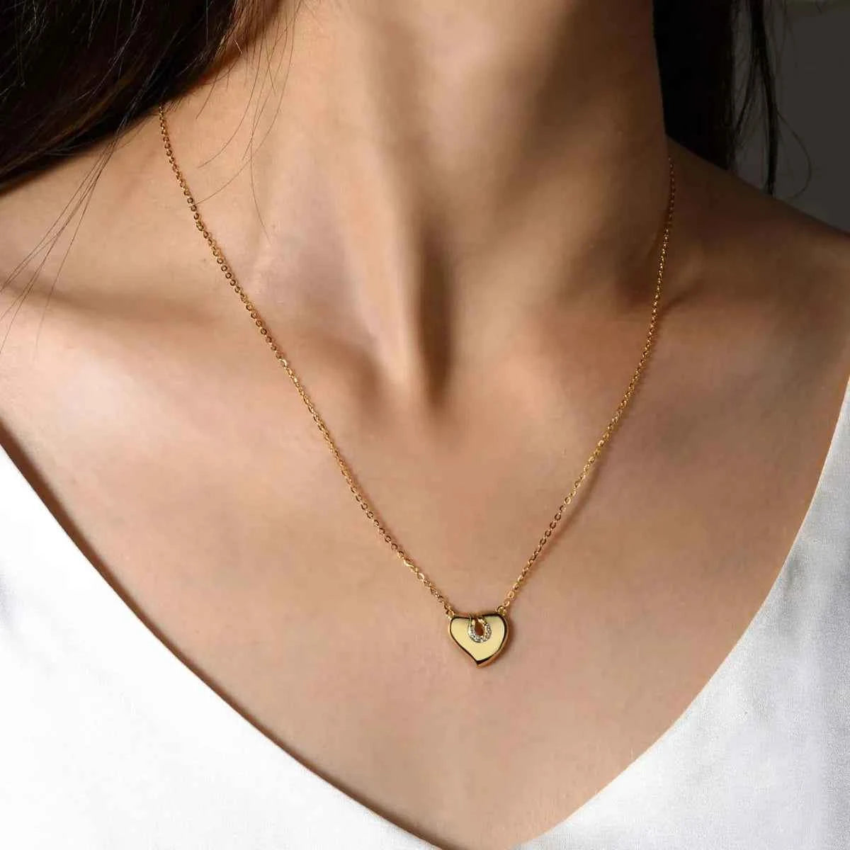 Moissanite 925 Sterling Silver Heart Necklace