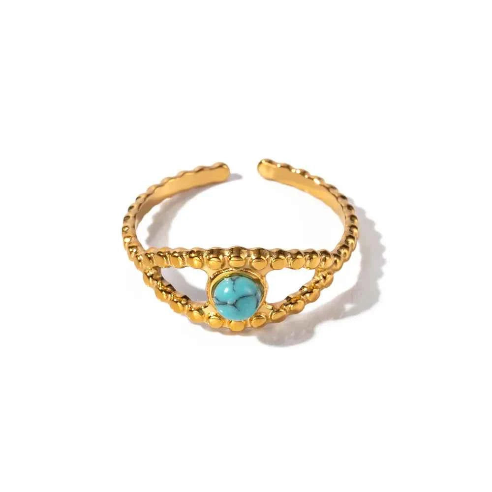 Turquoise Eye Design Ring