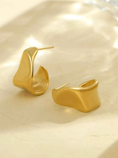 18K Gold-Plated Stainless Steel Geometric Earrings