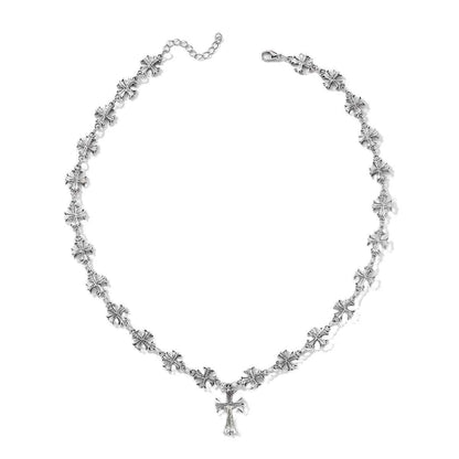Cross Pendant Alloy Necklace