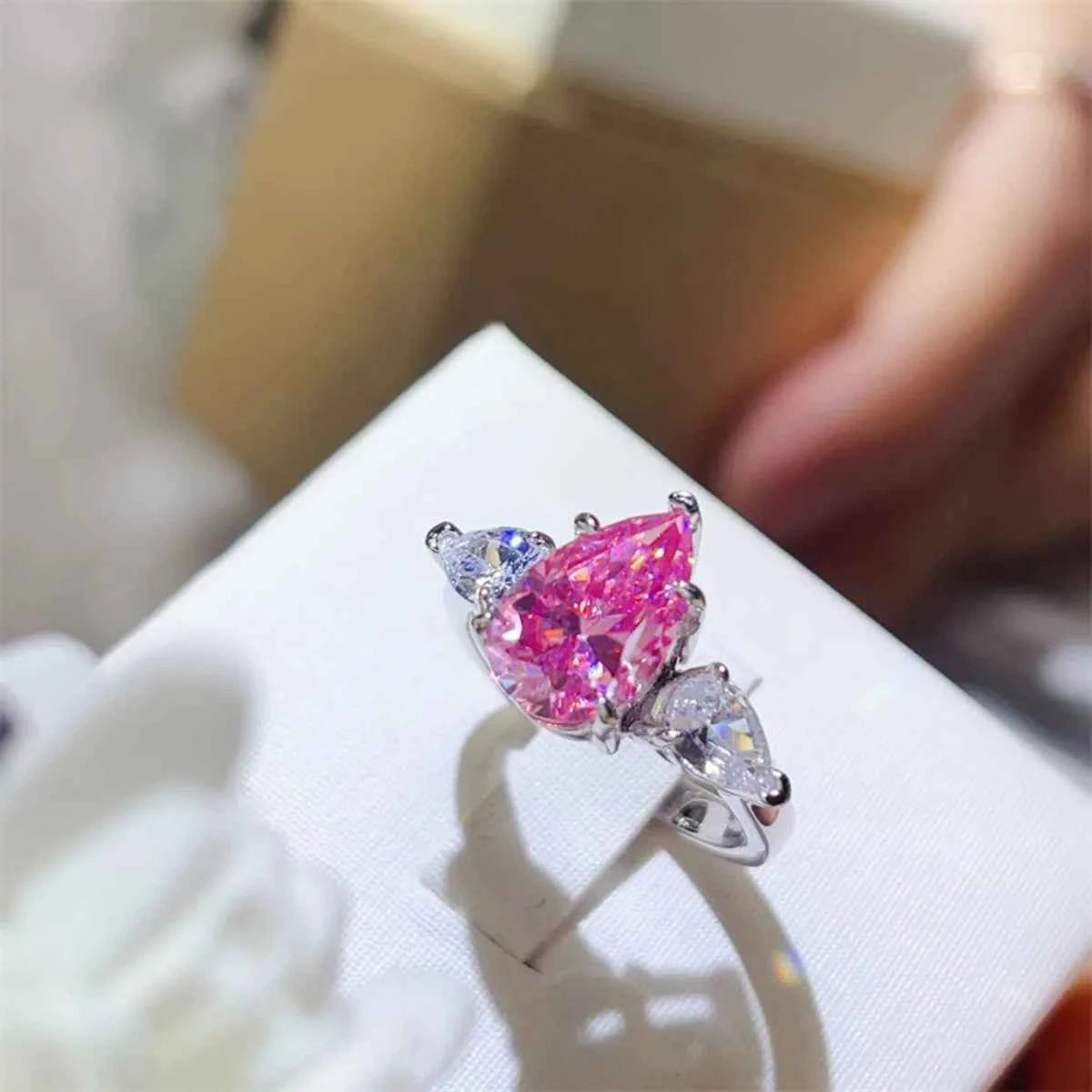 2 Carat 925 Sterling Silver Moissanite Ring