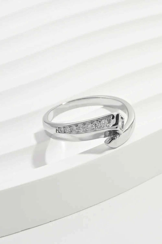 925 Sterling Silver Inlaid Zircon Ring
