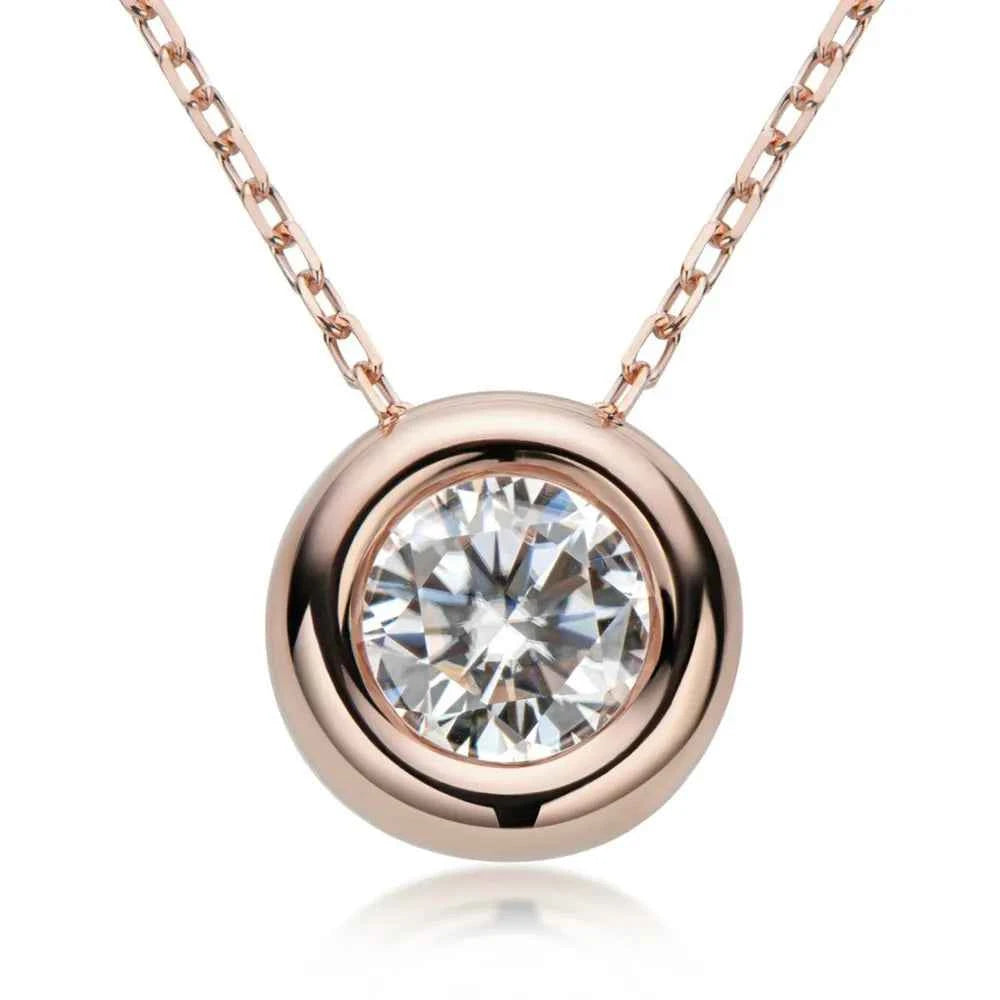 1 Carat Moissanite 925 Sterling Silver Necklace