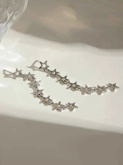Stainless Steel Cutout Star Earrings