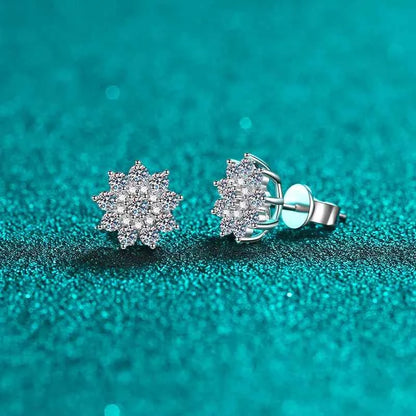 925 Sterling Silver Moissanite Zircon Stud Earrings