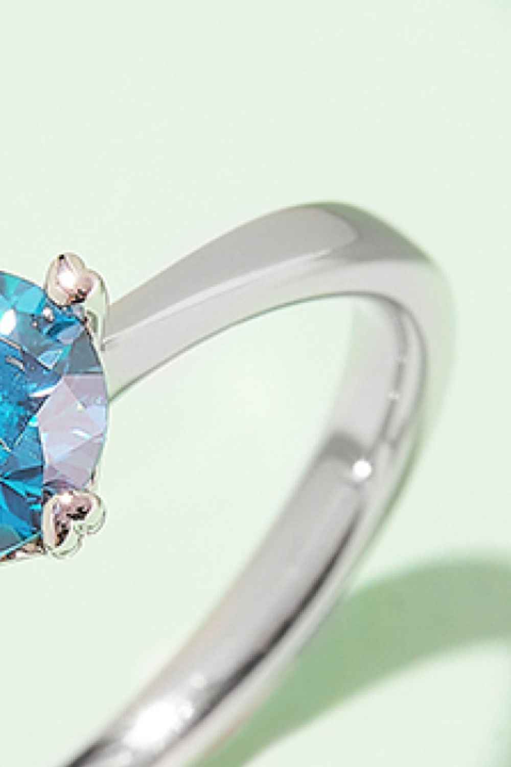 1 Carat Moissanite 925 Sterling Silver Solitaire Ring