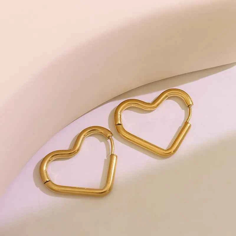 Titanium Steel Geometric Huggie Earrings